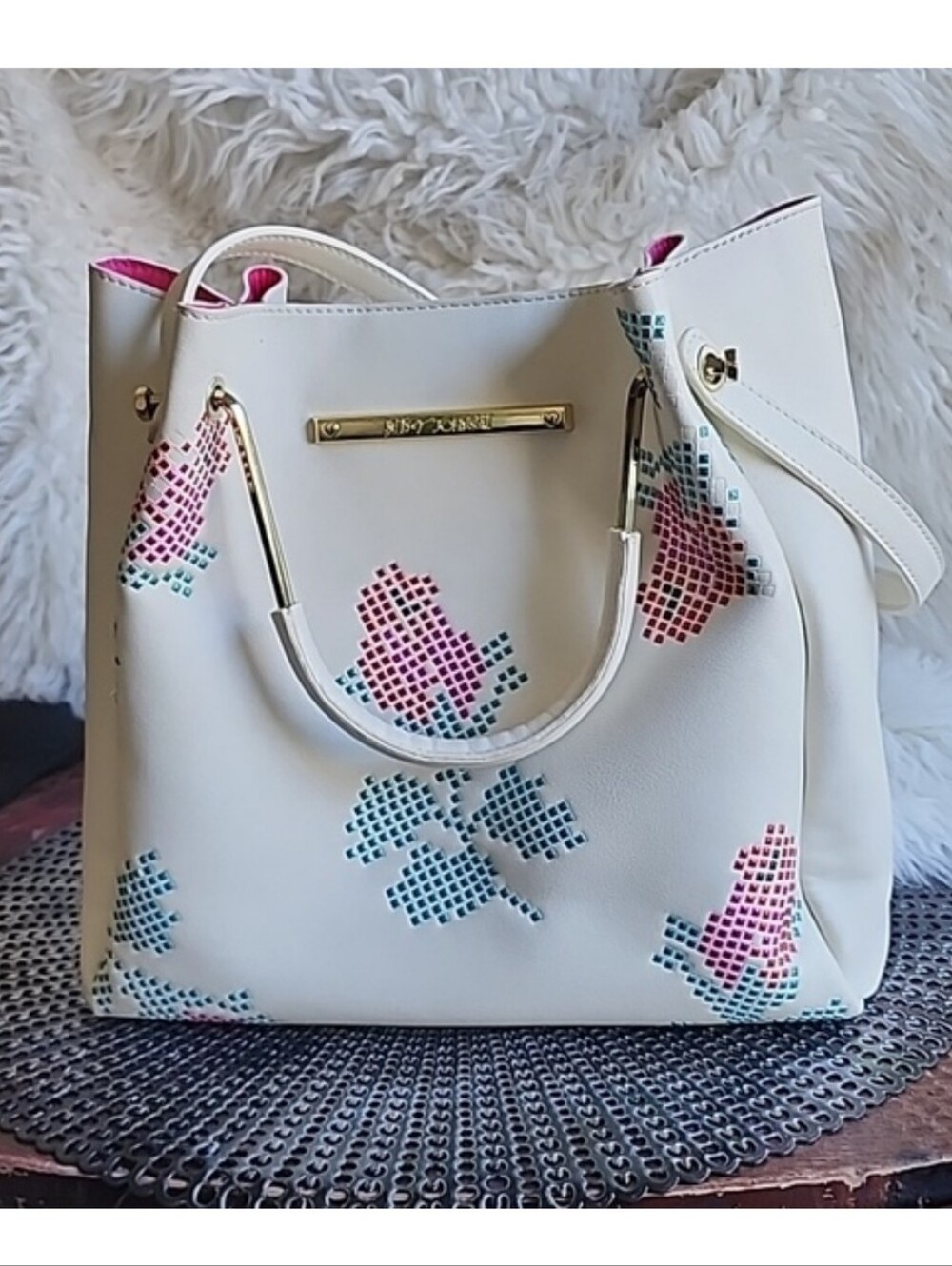 Betsey Johnson Floral Bucket Bag